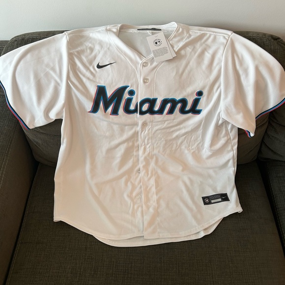 Nike Miami Marlins 2020 Baseball MLB White Jersey Men’s Size: XL - Picture 2 of 7